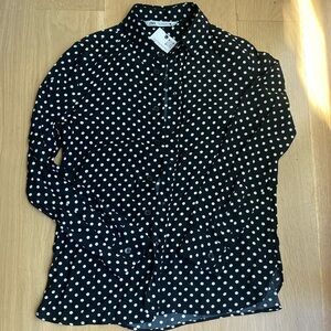Zara polka dot long sleeved shirt size M brand new